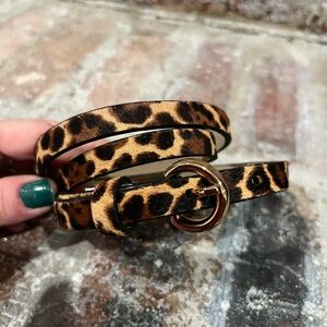 Leopard Print Women's Belt xs 32